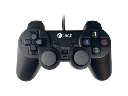 C-TECH gamepad Callon pro PC/PS3, 2x analog, X-input, vibrační, 1,8m kabel, USB
