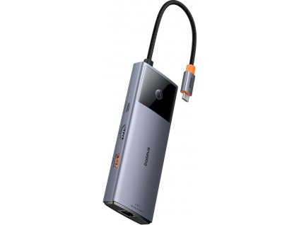 Baseus hub Series 2 USB 6v1 (USB-C/HDMI4K60Hz/USB-C(10Gbps)/USB-A(10Gbps)/RJ45/USB-C(PD) šedý