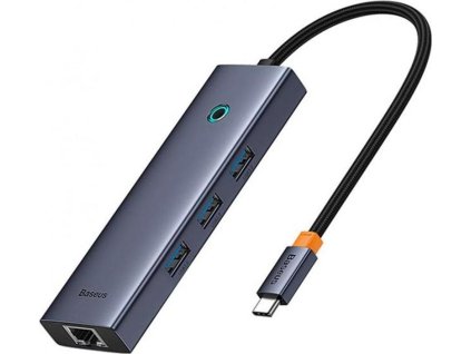 Baseus hub Ultra Joy USB 6v1 (USB-C/1xHDMI4K30Hz/3xUSB 3.0/1xPD/RJ45) šedý