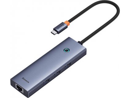 Baseus hub Ultra Joy USB 6v1 (USB-C/1xHDMI4K30Hz/3xUSB 3.0/1xPD/RJ45) šedý