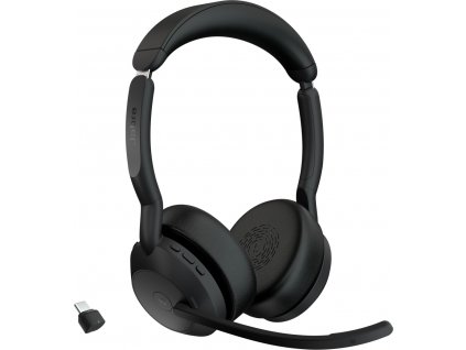 Jabra Evolve2 55/Stereo/ANC/USB-C/BT-USB/Bezdrát/MS/Černá