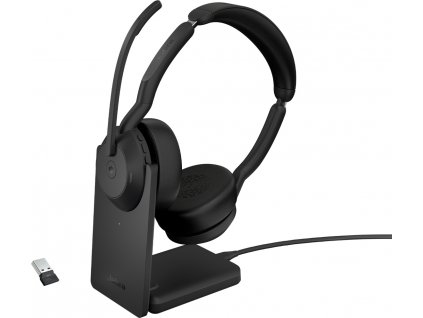 Jabra Evolve2 55/Stereo/ANC/USB/BT-USB/Bezdrát/MS/Stand/Černá