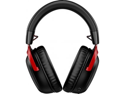 HP HyperX Cloud III/USB-C/Drát/USB/Bezdrát/Černá-červená