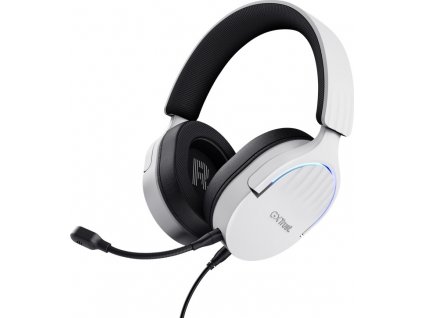 TRUST Herní sluchátka GXT 490W FAYZO, USB, bílá