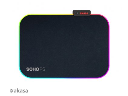 AKASA podložka pod myš SOHO RS, RGB gaming mouse pad, 35x25cm, 4mm thick