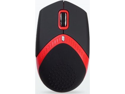 AMEI AM-M101R/Ergonomická/Optická/1 600 DPI/Drátová USB/Černá-červená