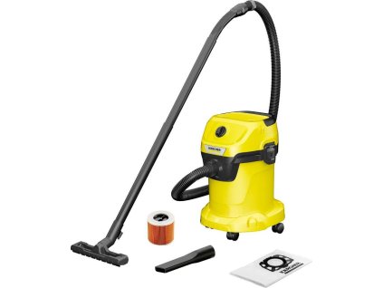 Karcher WD 3 V-17/4/20 víceúčelový vysavač, 1000 W, objem 17 l, mokré a suché vysávání, žlutá