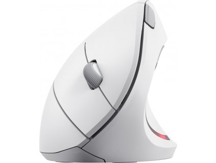 TRUST vertikální myš Verto bezdrátová ergonomická myš, USB, bílá