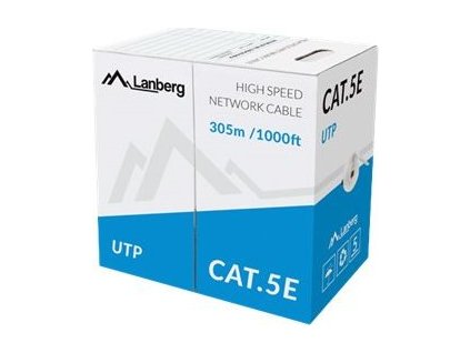 LANBERG LCU5-10CC-0305-S UTP solid cable CCA cat. 5e 305m gray