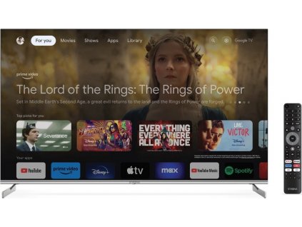 STRONG SMART QLED TV 55"/ SRT55UF8733/ UHD/ 3840x2160/ DVB-T2/C/S2/ H.265/HEVC/ 3xHDMI/ 2xUSB/ Wi-Fi/ LAN/ G/ ANDROID 11