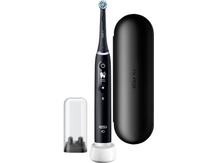 Oral-B iO6 elektrický zubní kartáček, magnetický, 5 režimů, displej, umělá inteligence, časovač, černý
