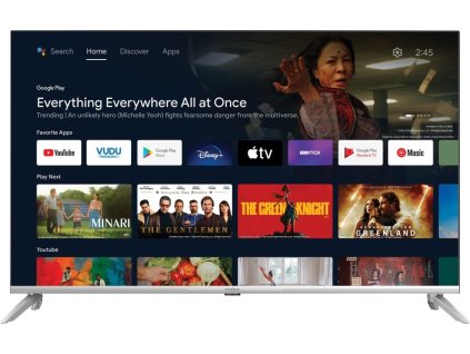 STRONG SMART LED TV 43"/ SRT43UD6593/ UHD/ 3840x2160/ DVB-T2/C/S2/ H.265/HEVC/ 3x HDMI/ 2xUSB/ Wi-Fi/ LAN/ G/ ANDROID 11