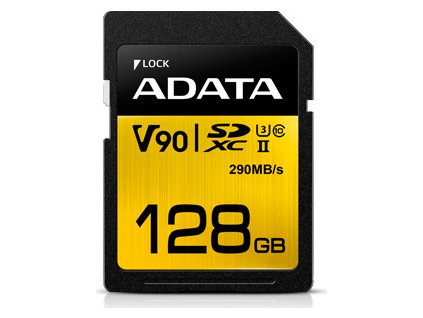 ADATA SDXC karta 128GB UHS-II U3 Class 10, Premier One (R: 290MB / W: 260MB)