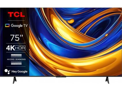 TCL P655 75" TV, 4K Ultra HD, LED, Google TV, HDR, Bluetooth, WiFi, Dolby Audio, Chromecast