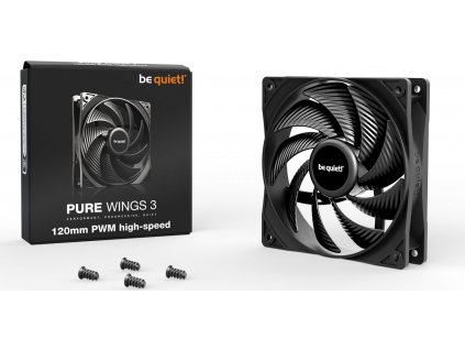 Be quiet! / ventilátor Pure Wings 3 / 120mm / PWM / high-speed / 4-pin / 30,9dBA