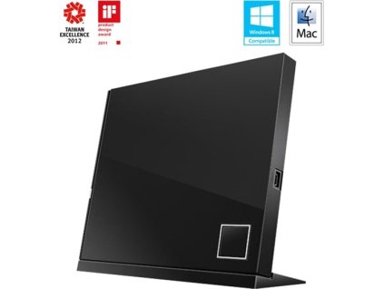 ASUS External Slim BD Writer SBW-06D2X-U BLACK, USB 3.1, Blu-ray