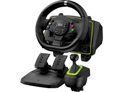 GENIUS GX Gaming volant SpeedMaster X2/ drátový/ USB/ 1080° rotační a vibrační/ pedály/ řadící páka/ pro PC, XboX,N i PS