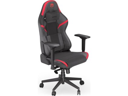 Endorfy herní židle Scrim RD / kombinace textil / kůže / černočervená