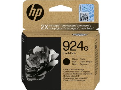 HP 924e EvoMore Black Original Ink Cartridge (1,000 pages)