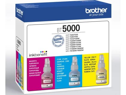 BROTHER INK BT-5000CLVAL cyan+magenta+yellow  T3xx T4xx T5xx T7xx T9xx -  cca 5000 - INKTANK