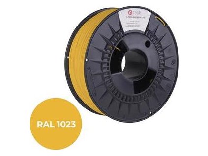 C-TECH filament PREMIUM LINE, ABS, dopravní žlutá, RAL1023, 1,75mm, 1kg