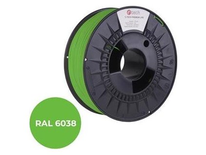 C-TECH filament PREMIUM LINE, ABS, luminiscenční zelená, RAL6038, 1,75mm, 1kg