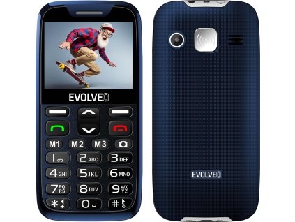 EVOLVEO EasyPhone XR, mobilní telefon pro seniory s nabíjecím stojánkem, modrá