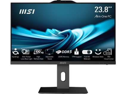 MSI PRO/AP242P 14M-666EU/23,8"/FHD/i3-14100/8GB/256GB SSD/UHD 730/W11H/Black/2R