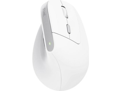TRUST myš Bayo II Ergonomická vertikální myš, Bezdrátová, bílá