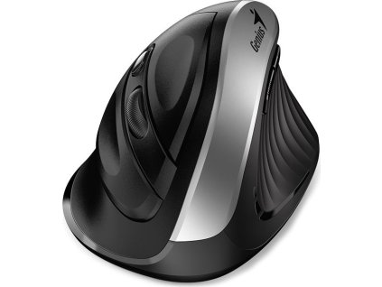 GENIUS Vertikální myš Ergo 8250S Silver Grey/ 1600 dpi/ bezdrátová/ 6tlačítek/ tichá/ černostříbrná