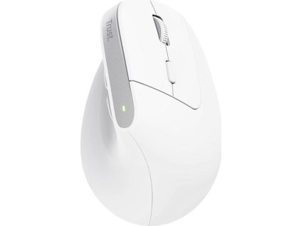 TRUST myš Bayo+ Ergonomická vertikální myš, Bezdrátová, bílá