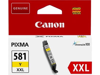 Canon CARTRIDGE CLI-581 XXL žlutá pro PIXMA TS615x, TS625x, TS635x, TR7550, TS815x (824str.)