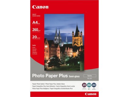 Canon fotopapír SG-201, A4, 20ks, saténový, 260g/m