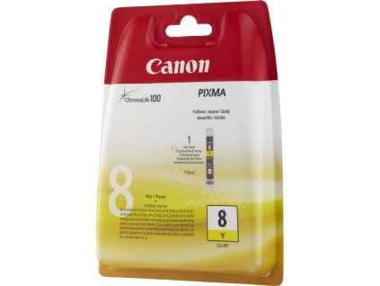 Canon CARTRIDGE CLI-8Y žlutá pro iX4000,5000, MP-500, MP-800, PIXMA iP300,3500, iP4200,4300, iP4500, iP4500 (490 str.)