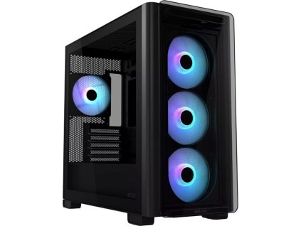 ASUS A23 PLUS TG ARGB, Mini Tower, 4x120mm ARGB Fan, priehľadná bočnica, čierna