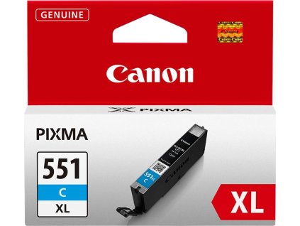 Canon CARTRIDGE CLI-551C XL azurová pro Pixma iP, Pixma iX, Pixma MG a Pixma MX 6850, 725x, 925, 8750 (695 str.)