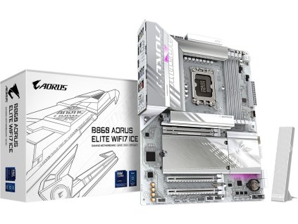 GIGABYTE B860 AORUS ELITE WIFI7 ICE, LGA1851, Intel B860, 4xDDR5, 1xThunderbolt, 1xDP, 1xHDMI, WiFi, ATX