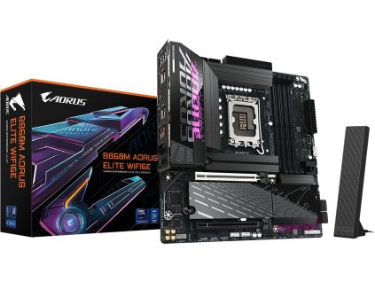 GIGABYTE B860M AORUS ELITE WIFI6E, LGA1851, Intel B860, 4xDDR5, 1xThunderbolt, 1xDP, 1xHDMI, WiFi, mATX