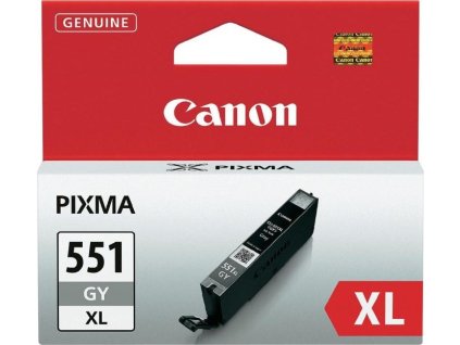 Canon CARTRIDGE CLI-551GY XL šedá pro Pixma iP, Pixma iX, Pixma MG a Pixma MX 725, 8750, 5450 (275 str.)