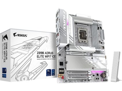 GIGABYTE Z890 A ELITE WF7 ICE, LGA1851, Intel Z890, 4xDDR5, 1xDP, 1xHDMI, 1xThunderbolt, WiFi