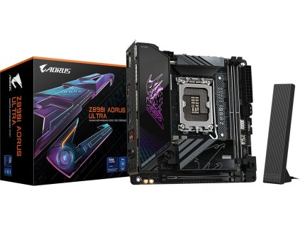 GIGABYTE Z890I AORUS ULTRA, LGA1851, Intel Z890, 4xDDR5, 1xDP, 1xHDMI, 1xThunderbolt, WiFi, mITX