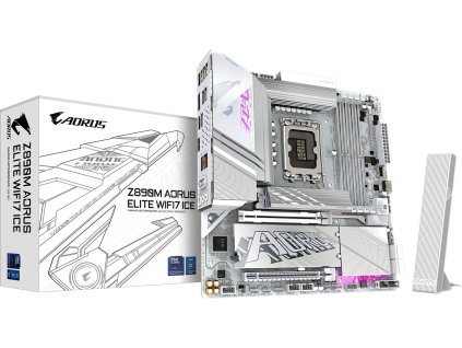 GIGABYTE Z890M A ELITE WF7 ICE, LGA1851, Intel Z890, 4xDDR5, 1xDP, 1xHDMI, 1xThunderbolt, WiFi, mATX