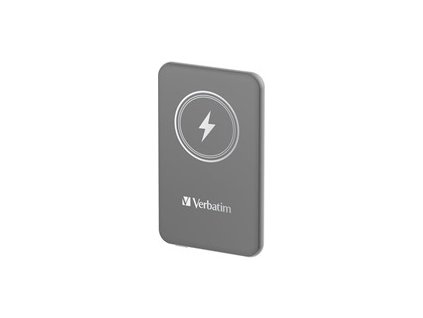 VERBATIM Powerbanka Charge 'n' Go, Magnetická, 5000 mAh, USB-C, Šedá