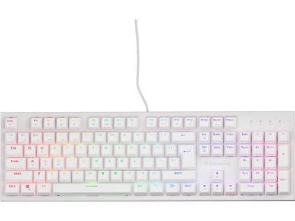 Genesis THOR 303/RGB/Outemu Peach Silent/Drátová USB/US layout/Bílá