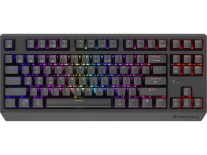 GENESIS THOR 230/TKL/RGB/Outemu Silent Lemon/Bezdrátová USB + Bluetooth/US layout/Č