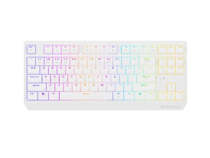 GENESIS THOR 230/TKL/RGB/Outemu Red/Bezdrátová USB + Bluetooth/US layout/Bílá