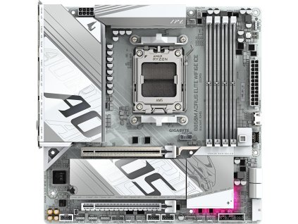 GIGABYTE B850M A ELITE WF6E ICE, AM5, AMD B850, 4xDDR5, 1xDP, WiFi, mATX