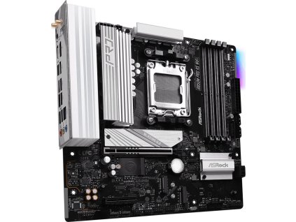 ASRock B850M Pro RS WiFi / AMD B850 / AM5 / 4x DDR5 DIMM / 3x M.2 / HDMI / DP / USB-C / WiFi / mATX