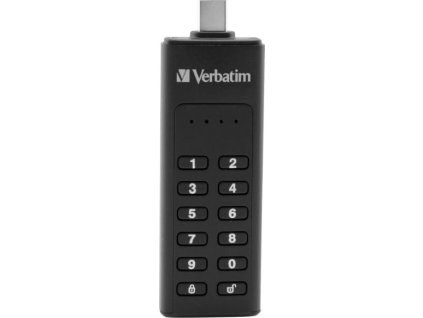 VERBATIM USB C 3.1 Drive 32 GB - Keypad Secure (R:160/W:130 MB/s) GDPR