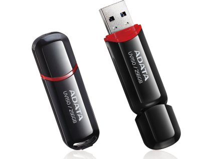 ADATA UV150, 256GB, USB 3.1 Dash Drive (R:90/W:20 MB/s) černá